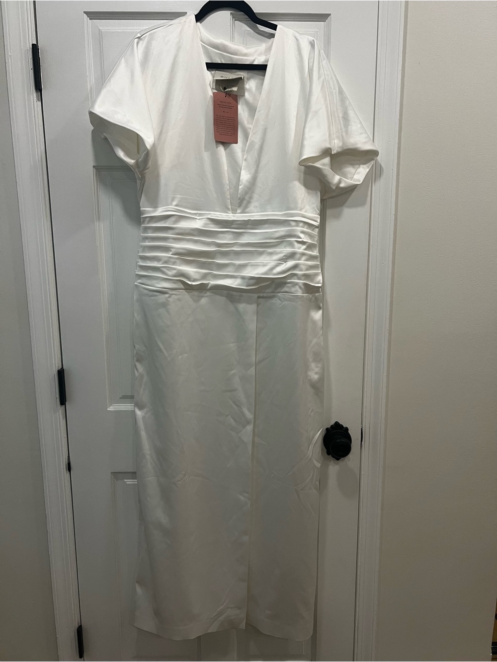 BHLDN Satin Dolman Sleeve Kimono Wedding Dress - Picture 3 of 6